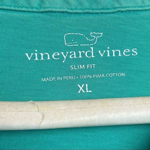 Vineyard Vines Mens XL Sea-foam Green Slim Fit Cotton Collared Shirt w pocket - Picture 4 of 6